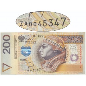 200 zlotých 1994 - ZA - náhradní série TDLR - vzácné