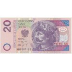 20 złotych 1994 - YB - seria zastępcza