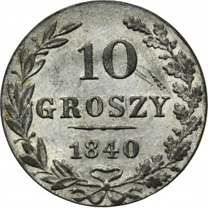 10 grošov Varšava 1840 MW