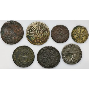 Set, Germany, France and Spain, Coins and Rechenpfennig (7 pcs.)