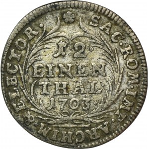 August II the Strong, 1/12 Thaler Leipzig 1703 EPH