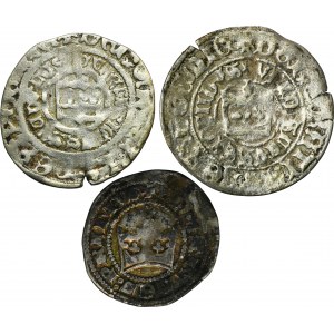 Set, Bohemia, Johann I and Ladislaus II Jagiellon, Prague groschen (3 pcs.)