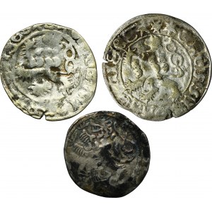 Set, Bohemia, Johann I and Ladislaus II Jagiellon, Prague groschen (3 pcs.)