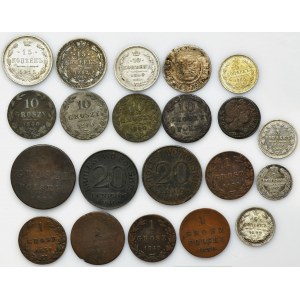 Sada, Poľsko a Rusko, zmiešané mince (21 kusov)