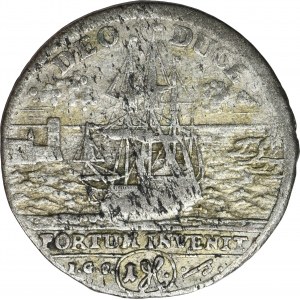 August II Silný, Drážďany penny 1717 IGS - RARE