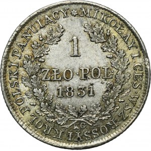 Polish Kingdom, 1 Polish zloty Warsaw 1831 KG