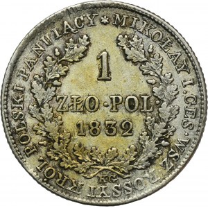 Kingdom of Poland, 1 zloty Warsaw 1832 KG