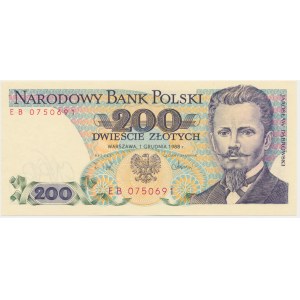 200 złotych 1988 - EB - pierwsza seria rocznika -