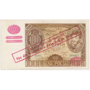 100 złotych 1934 - Ser.BJ. - fałszywy przedruk okupacyjny -