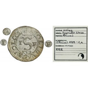 Sigismund III Vasa, Schilling Posen 1589 IF - VERY RARE, ex. Marzęta