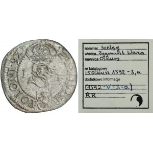 Zygmunt III Waza, Szeląg Olkusz 1592 IF - ex. Marzęta