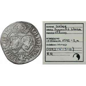Sigismund III Vasa, Schilling Olkusz 1592 IF - ex. Marzęta