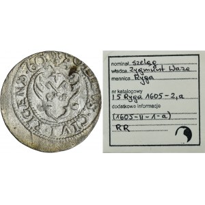 Zikmund III Vasa, Riga 1605 - RZADSZY, ex. Marzęta