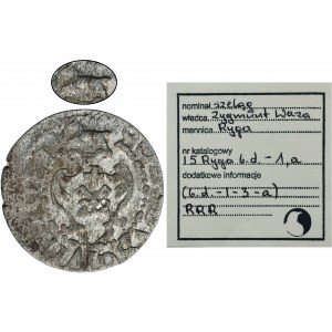 Zikmund III Vasa, Riga shell bez datace - VELMI vzácné, ex. Marzêta