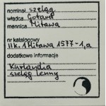 Kurské vévodství, Gotthard Kettler, police Mithava 1577 - ex. Marzęta