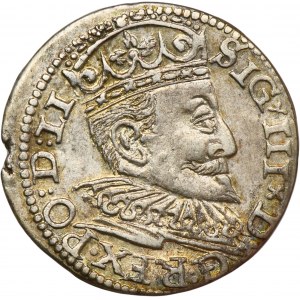 Sigismund III Vasa, 3 Groschen Riga 1595 - LI, ex. Marzęta