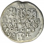 Sigismund III Vasa, 3 Groschen Lublin 1598 L - RARE, ex. Marzęta