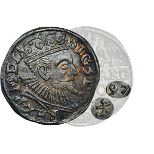 Zikmund III Vasa, Trojak Lublin 1597 - RZADKI, ex. Marzęta