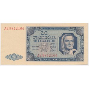 20 złotych 1948 - AE - DUŻE litery