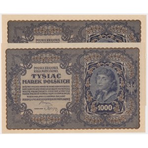 1.000 marek 1920 - III Serja G oraz III Serja AS (2 szt.)