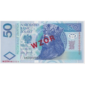 50 złotych 1994 WZÓR - AA 0000000 - Nr 1824