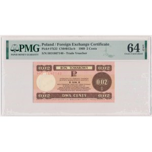Pewex, 2 cents 1979 - HO - small - PMG 64 EPQ