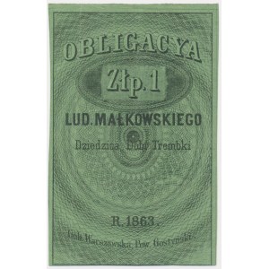 Trembki/Giżyce, Ludwik Małkowski, 1 złoty 1863