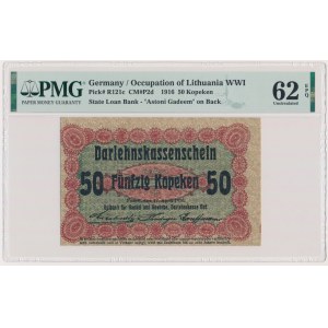 Poznaň, 50 kopejok 1916 - krátka doložka (P2c) - PMG 62 EPQ