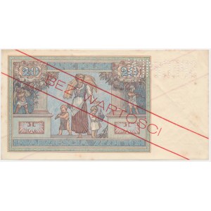 20 zlotých 1931 - MODEL - AK. - SPECIMEN perforácia - RARE