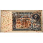 20 złotych 1931 - WZÓR - AK. - perforacja SPECIMEN - RZADKI