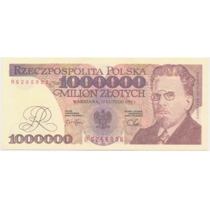 1 milion złotych 1991 - B - FALSYFIKAT Z EPOKI w pięknym stanie