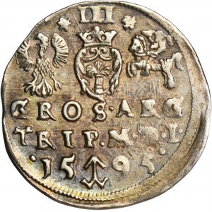 Sigismund III Vasa, 3 Groschen Vilinius 1595 - ex. Marzęta