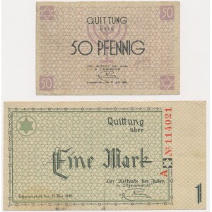 Lodz Ghetto, 50 Pfennig and 1 Mark 1940 (2 pcs.)