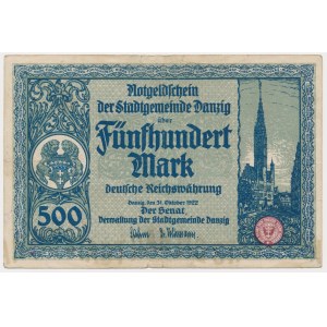 Gdansk, 500 mariek 1922