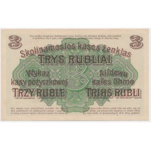 Poznaň, 3 ruble 1916 - V - krátka doložka -