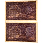 1,000 marks 1919 - II Series BN - consecutive numbers (2 pieces).
