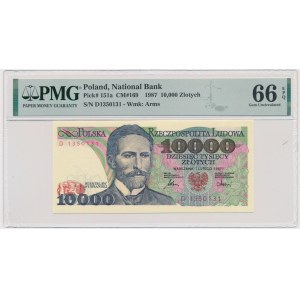 10.000 PLN 1987 - D - PMG 66 EPQ