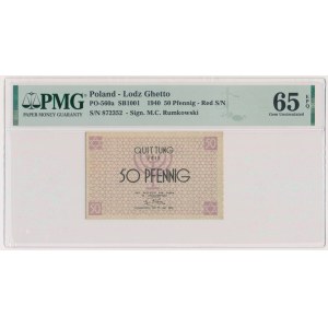50 Pfennig 1940 - red numerator - PMG 65 EPQ