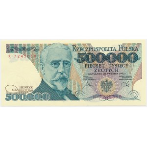 500.000 złotych 1990 - K -