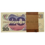 Niepełna paczka bankowa 20 złotych 1982 - AM - (99 szt.)