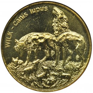 2 złote 1999 Wilk - GCN MS65