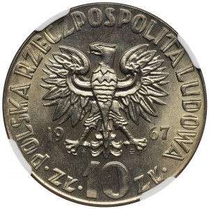 10 złotych 1967 Kopernik - NGC MS65