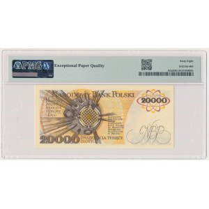 20.000 złotych 1989 - Y - PMG 68 EPQ - rzadka seria