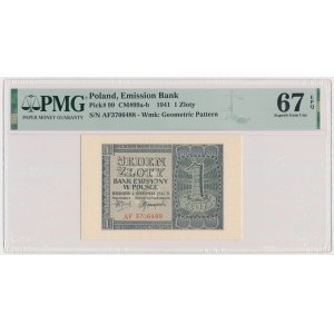 1 złoty 1941 - AF - PMG 67 EPQ