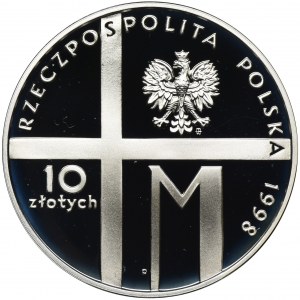 10 zlatých 1998 20. výročie pontifikátu Jána Pavla II.