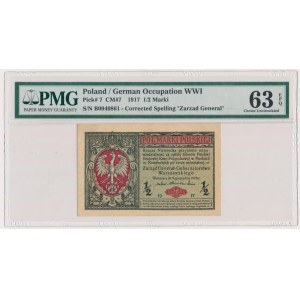 1/2 marki 1916 - Generał - PMG 63 EPQ