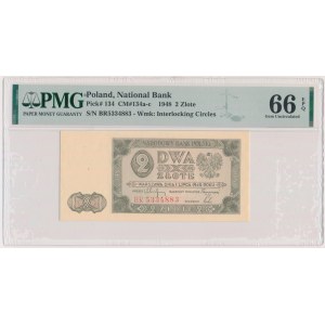 2 złote 1948 - BR - PMG 66 EPQ