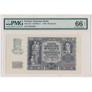 20 złotych 1940 - K - PMG 66 EPQ