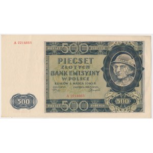 500 złotych 1940 - A -