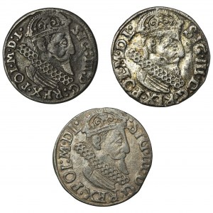 Set, Sigismund III Vasa, Cracow Trojaks (3 pieces).